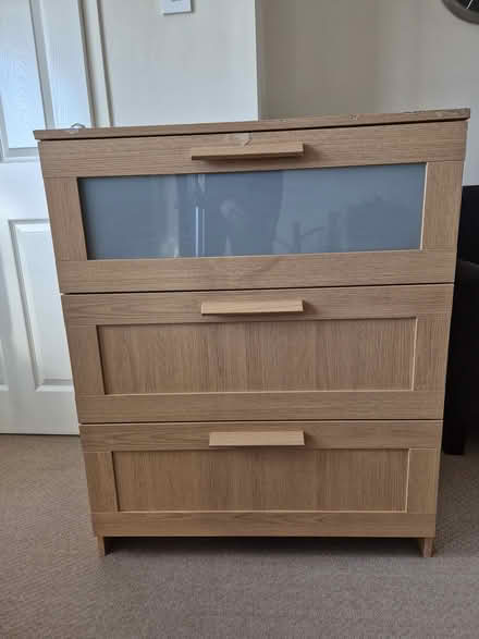 Photo of IKEA BRIMNES 3 drawers oak effect (DE72) #1