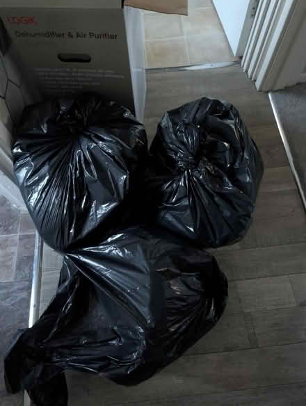 Photo of free 2 and half black bags of mixed fabrics for sewing. (Belle Vue WF1) #1