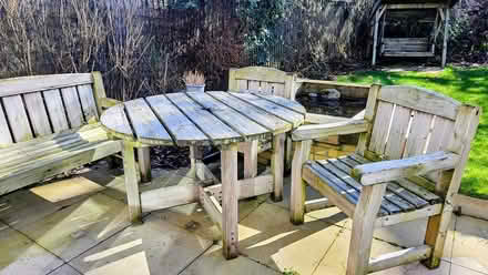 Photo of free Garden Table, Chairs and Bench (Cockermouth) #1