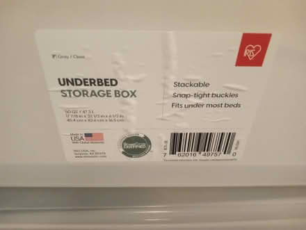 Photo of free storage bin + 4 under bed bins (Peekskill, NY) #2