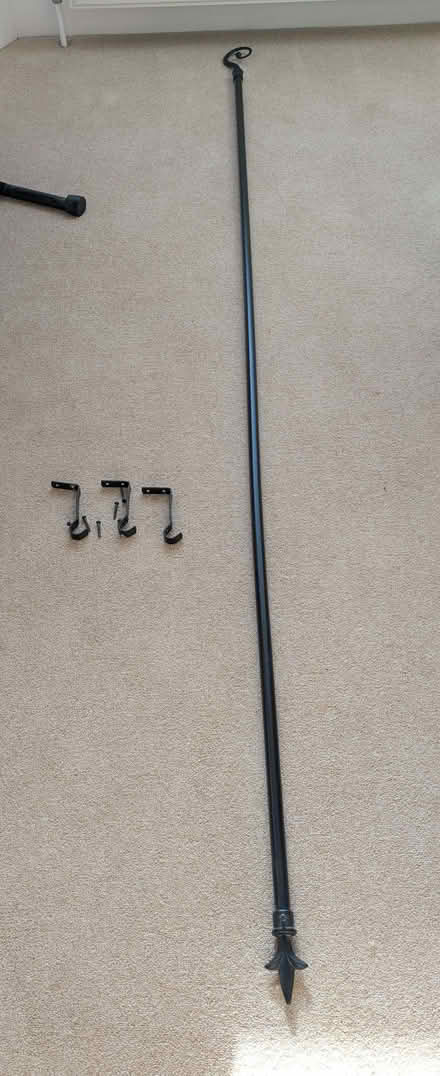 Photo of free Curtain pole, with 3 brackets (Golden Triangle NR2) #1