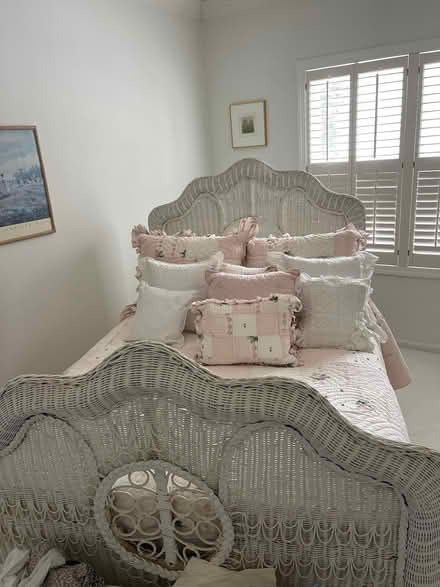 Photo of free full size bed and night stand (Quincy Crown Colony) #1