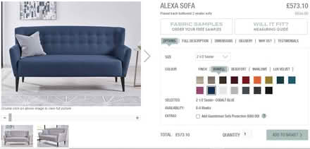 Photo of free blue scandi/danish-style sofa (Fitzrovia W1W) #1