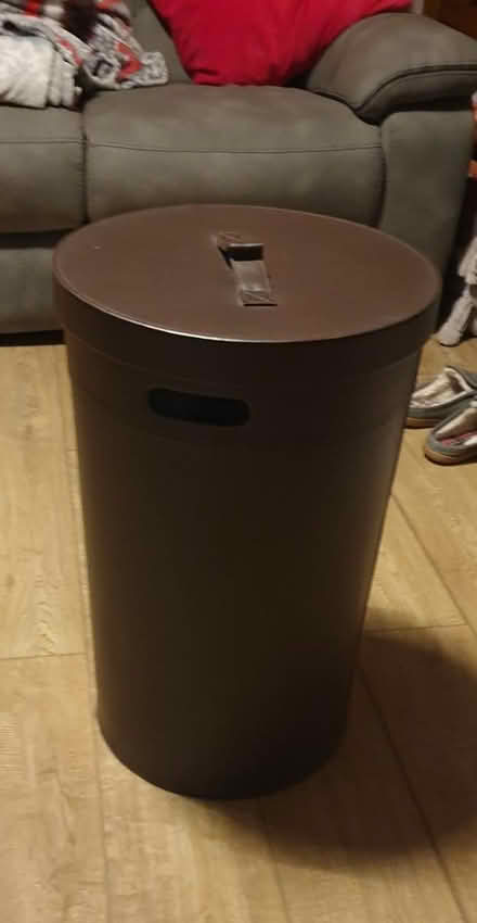 Photo of free Faux leather lined basket (Peterborough) #1