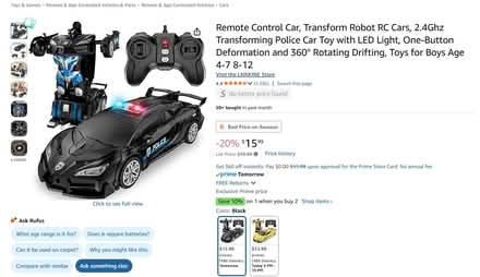 Photo of free REMOTE ONLY - Transforming RC Car (Darien) #2
