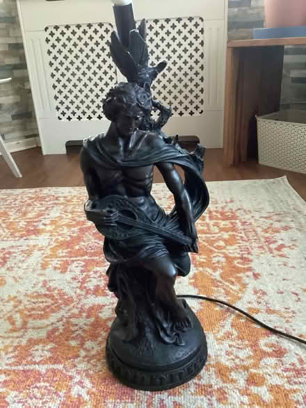Photo of free Art Nouveau male figure lamp (Bedfont TW14) #2