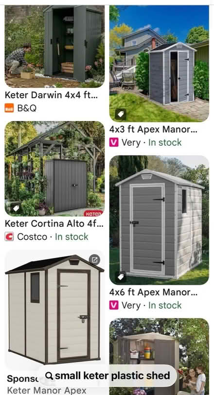 Photo of Small Ketter Plastic Shed (Letchworth SG6) #1