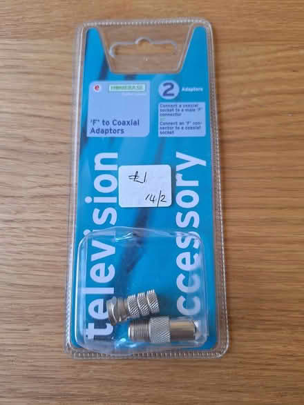 Photo of free 'F' to coaxial TV cable adaptors (Bedhampton PO9) #1