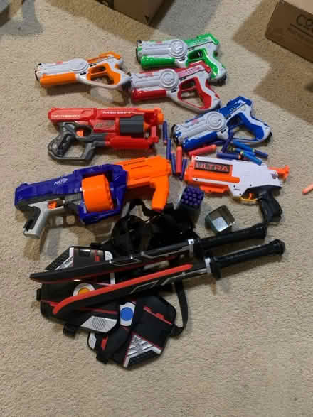 Photo of free Box of Nerf-style toys & ammo (North side of Naperville) #1