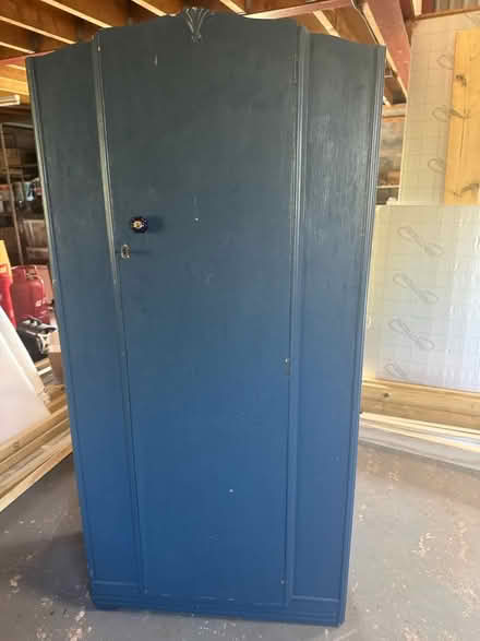 Photo of free Blue wooden wardrobe (HR81LG) #2