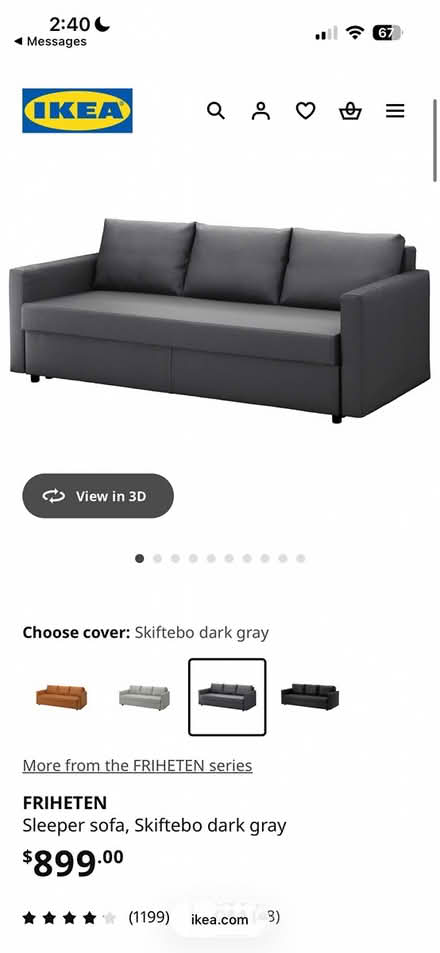Photo of free Ikea Sleeper Sofa (Sunnyvale) #2