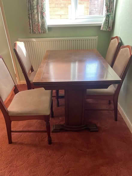 Photo of free Extending dining table , 4 chairs (Markfield LE67) #1