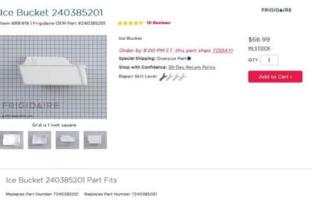 Photo of free Frigidaire Ice Maker Bucket (Temple, TX 31st & Loop) #1