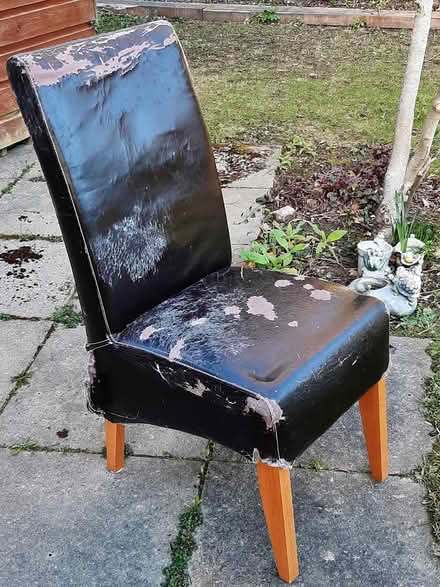 Photo of free 6 leather dining chairs (Delgany) #1