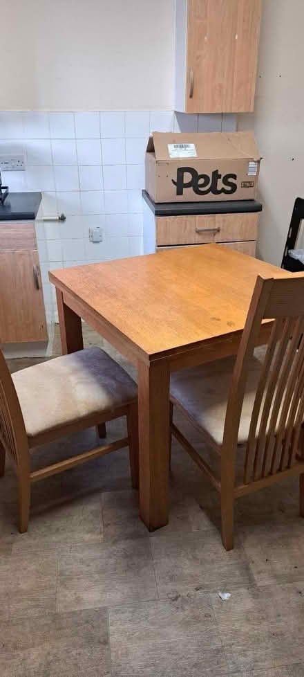 Photo of free Solid wood table and 2 chairs (loughborough LE11) #2
