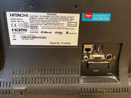 Photo of free TV/DVD combo 24" Hitachi (no stand) (Wingfield) #1
