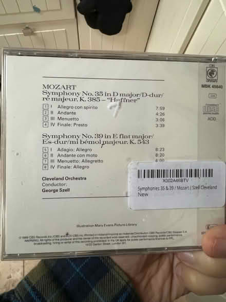 Photo of free Classical music cd mozert (Chaddesden DE21) #2