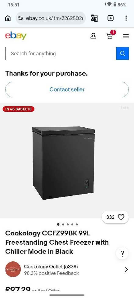 Photo of free Faulty chest freezer (Appleby-in-Westmorland CA16) #1