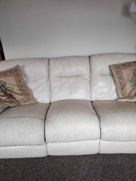 Photo of free Electric reclining leather sofa (Stonehouse) #1