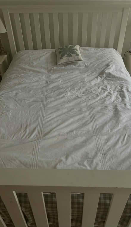 Photo of free White PB Kids full size bed (Raleigh) #1