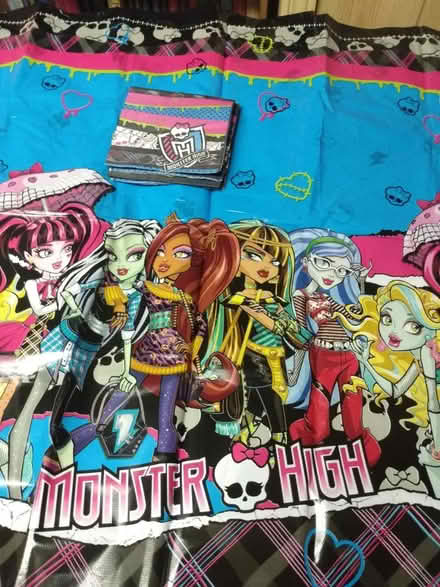 Photo of free Monster High Table Spread/Backdrop (Near Baseline Rd. & Clyde Ave.) #1
