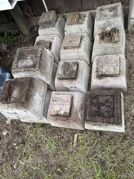 Photo of free ONLY 5 LEFT of 14 concrete piers (Alameda West End) #1