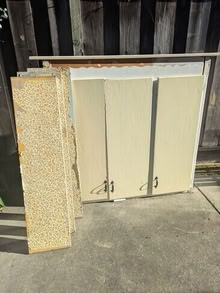 Photo of free Solid Hardwood Cabinet with 3 shelves #2