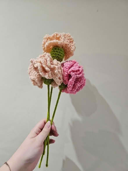 Photo of free 3 long stem crochet flowers (Shiregreen S5 0AN) #1