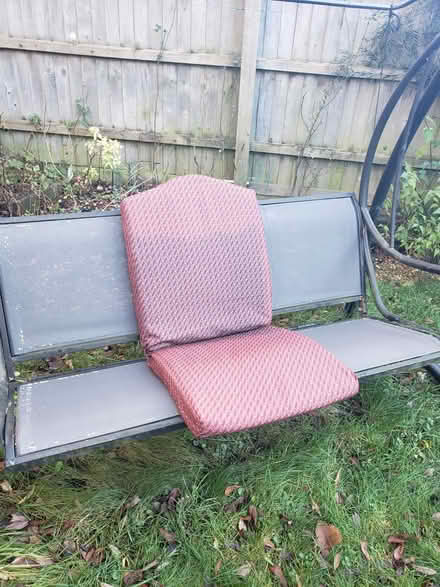 Photo of free 3 single cushions for swing seat (Canford Heath BH17) #2
