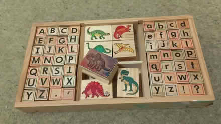 Photo of free Dino and letter rubber stamps (Weston) #1