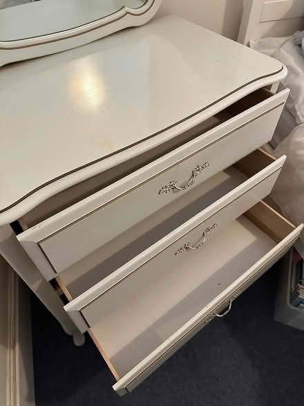 Photo of free Solid white chest of drawers (Haslemere Surrey) #2