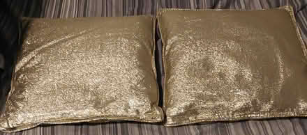 Photo of free 2 Gold Sofa Cushions (bramley LS13) #1