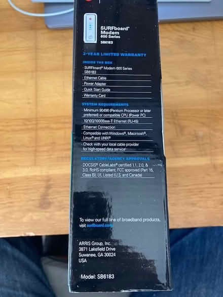 Photo of free Motorola Arris Modem SB6183 (Upper West Side) #4