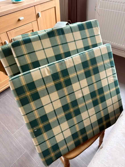 Photo of free 4 outside seat cushions (Glyn Ceiriog) #1
