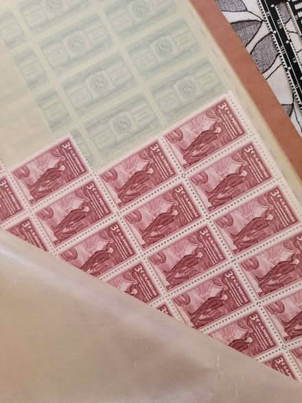 Photo of free Partial sheets of US stamps (North Oakland) #2
