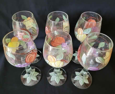 Photo of free Painted Fruit Glasses (Crescent Park) #3