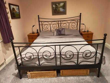 Photo of free Super king size bed and mattress (Thames Ditton) #1