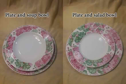 Photo of free 7 pc. china set: Tienshan-Geranium (11230, Midwood) #2