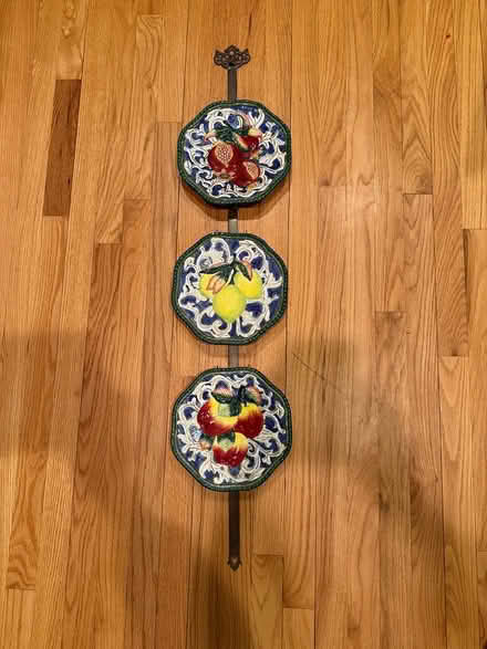Photo of free Pretty colorful plates/brass rack (Winchester) #1