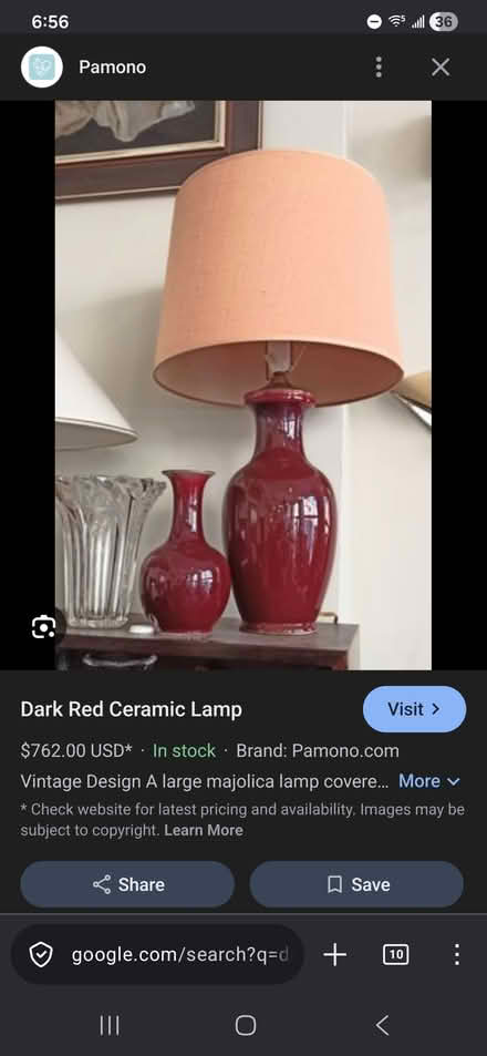 Photo of dark red lamps (Wake forest) #1