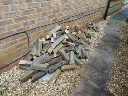Photo of free Short sections of pressure treated wooden frame & decking (Peachcroft OX14) #1
