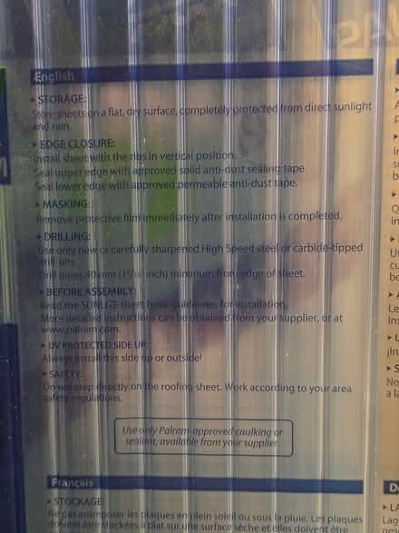 Photo of free Mulitwall polycarbonate sheet UV (Stroud) #3