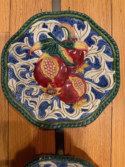 Photo of free Pretty colorful plates/brass rack (Winchester) #2