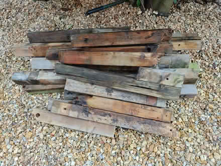Photo of free Short sections of pressure treated wooden frame & decking (Peachcroft OX14) #3