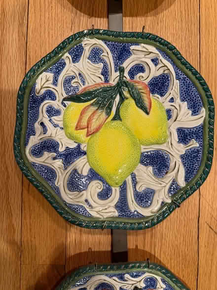 Photo of free Pretty colorful plates/brass rack (Winchester) #3