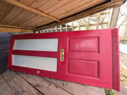Photo of free Solid wood part glazed front door (Prince William Court CB4) #1