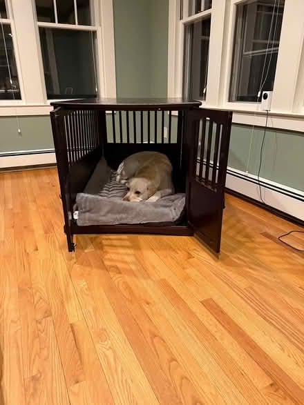 Photo of free Nice wood Extra large dog crate (Winchester) #1