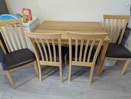 Photo of free Dining table and 4 chairs (Meersbrook S8) #2