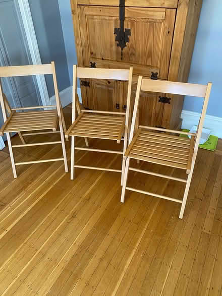 Photo of free 3 folding chairs (Lowell and highland) #1
