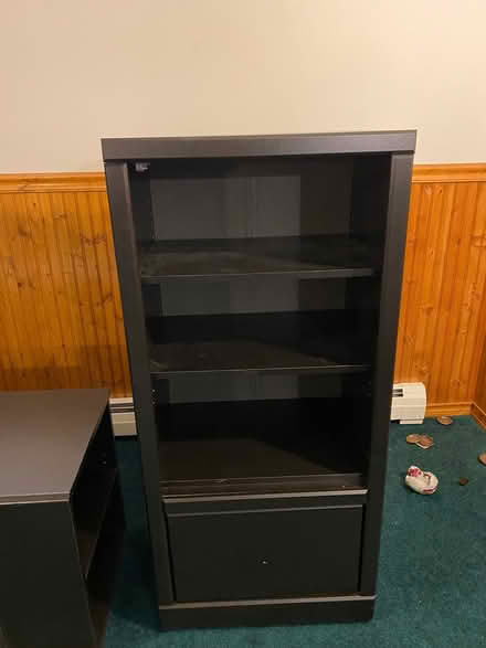 Photo of free Black TV Stand, 2 Media Cabinets (Easthampton) #2